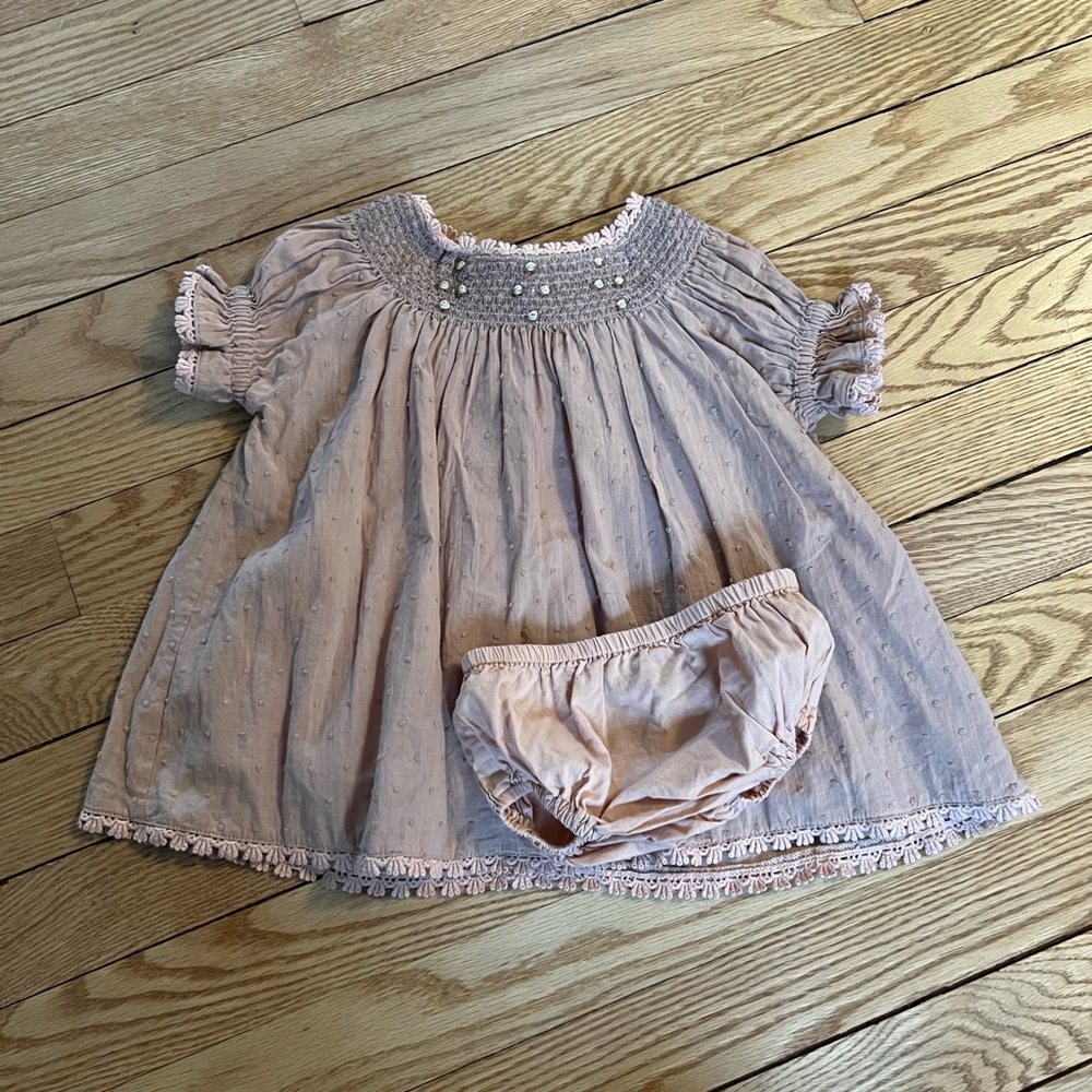 Noralee dress & bloomers, 6 mos
